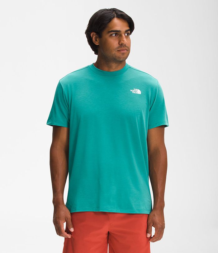 Camiseta The North Face Hombre Wander Manga corta Verde - Peru 82039HTJP